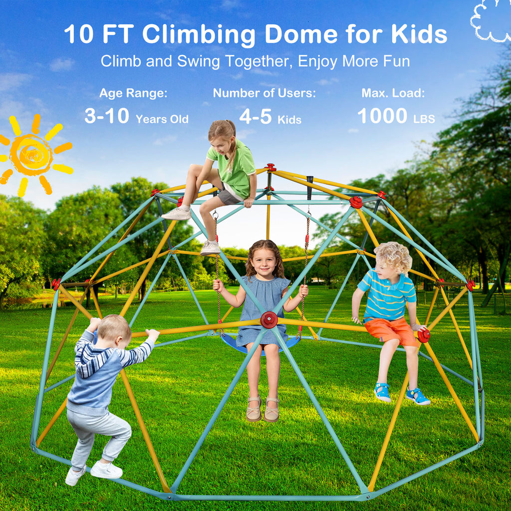 Gymnase de la Jungle pour enfants à 10 pieds pour les alpinistes du parc Dome Et balancer