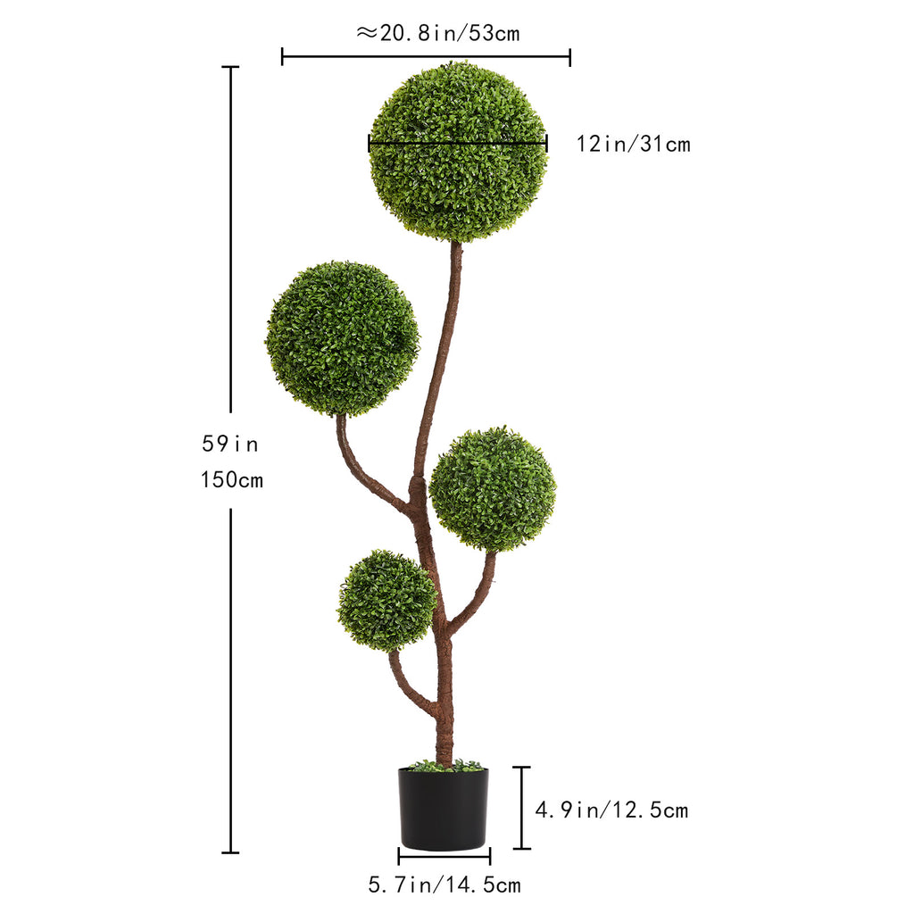 Arbre topiaire artificiel en buis