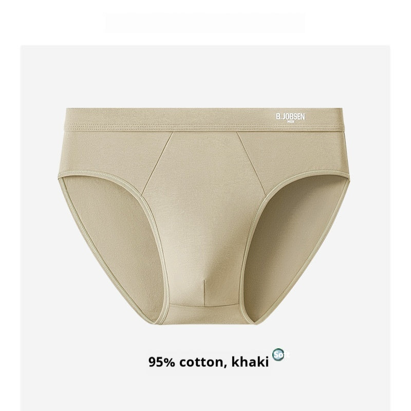 Slips en coton respirant pour hommes avec un crotch de coton antibactérien