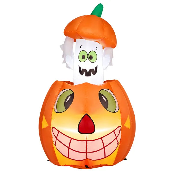2.8 FT Halloween gonflables fantôme de citrouille animée