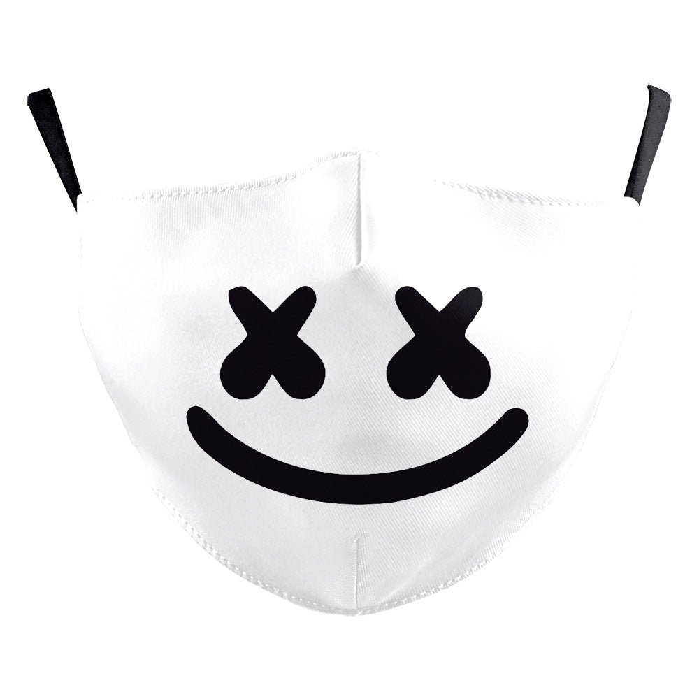 Masque de protection double couche anti-poussière en soie de lait d'Halloween haute densité