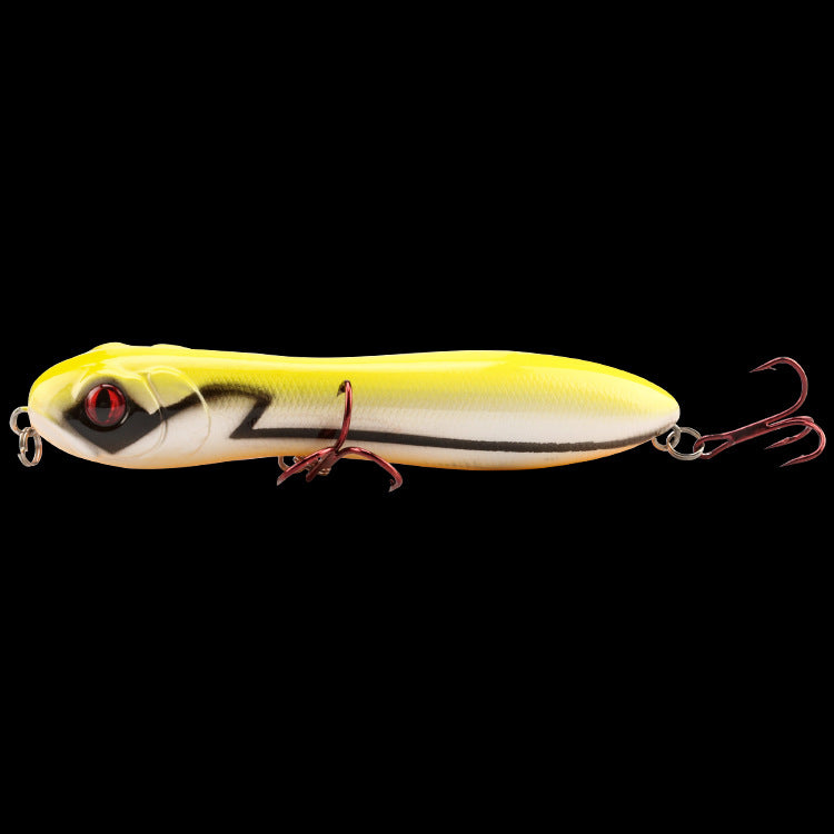 Lure de crayon à tête de serpent bionique en plastique avec hochet