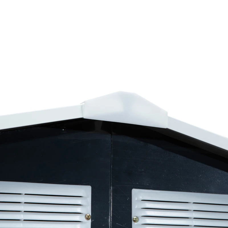 7'x4' Metal Outdoor Shed Organizer & Garden Storage avec 4 évents pour le flux d'air et 2 Easy Slide