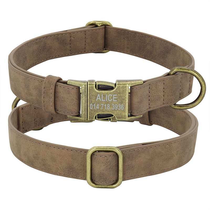 Collier Poly Uréthane Cuir Petit et Moyen Chien