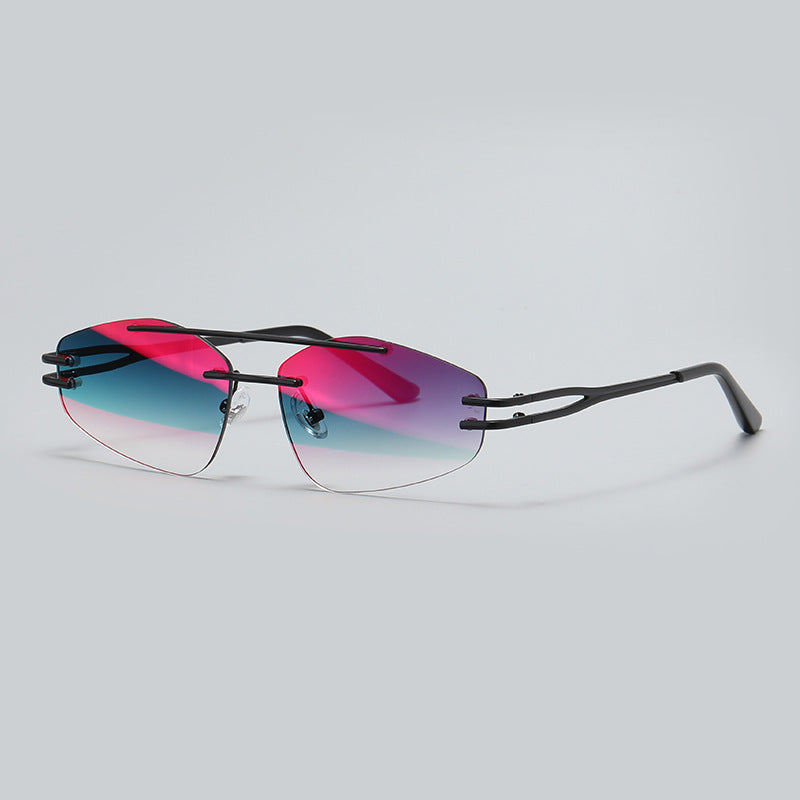 YSM8003 Lunettes de soleil mode polygonales sans cadre