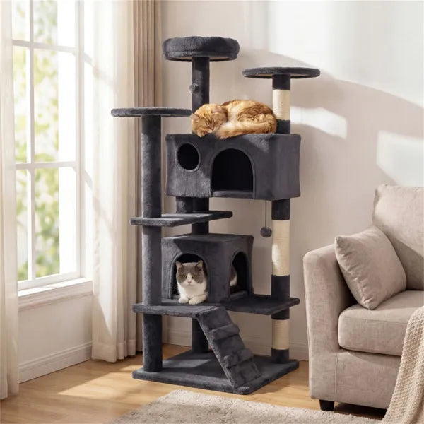 52" Cat Tree Tower with Perches and Condos