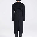 Faux manteau en laine longue en deux parties