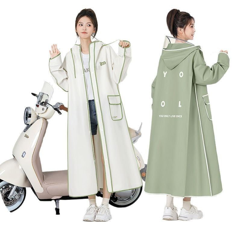 Port extérieur Long corps complet imperméable électrique voiture voiture humaine séparation de voiture imperméable pour les femmes