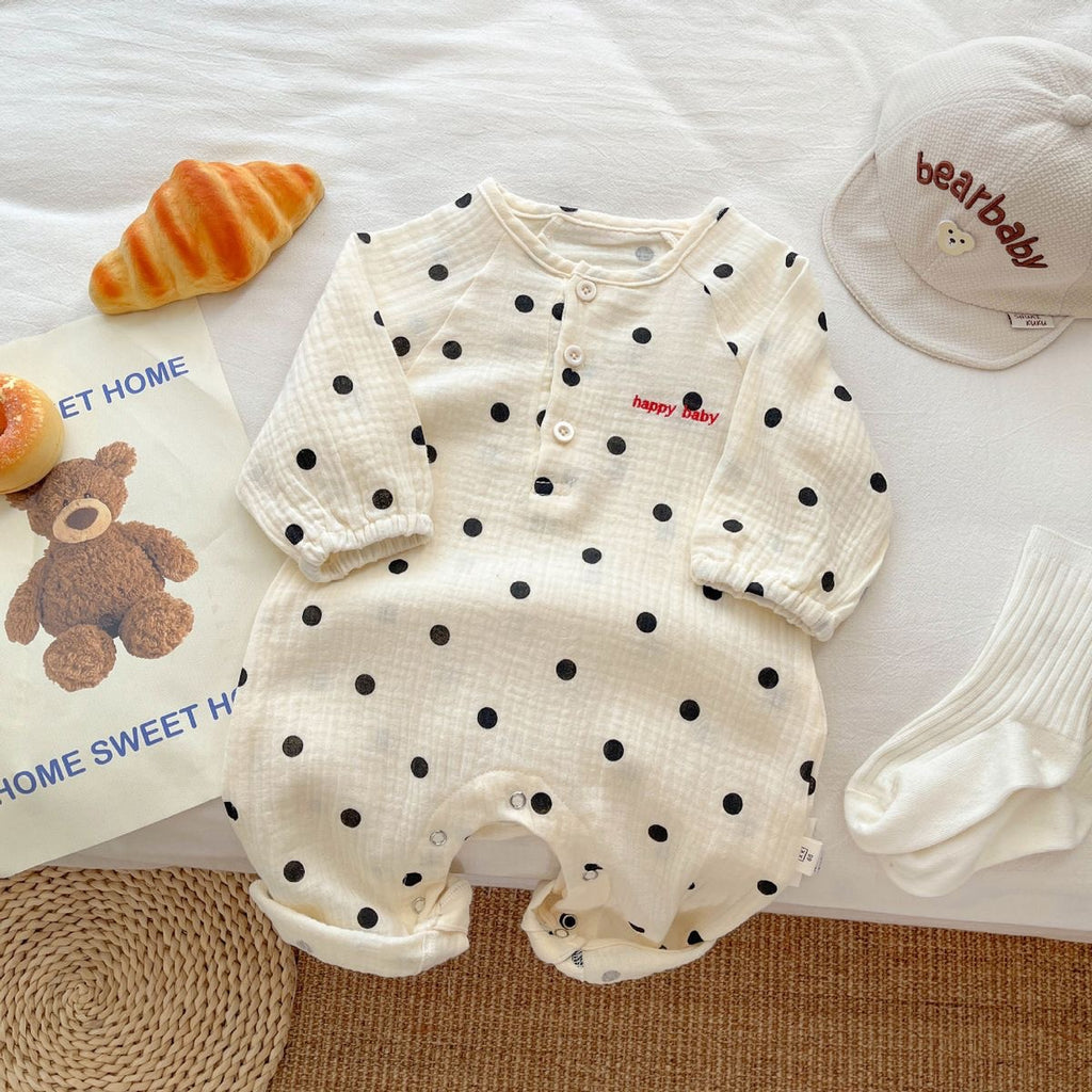 Romper élégant à pois pour les bébés garçons et les filles