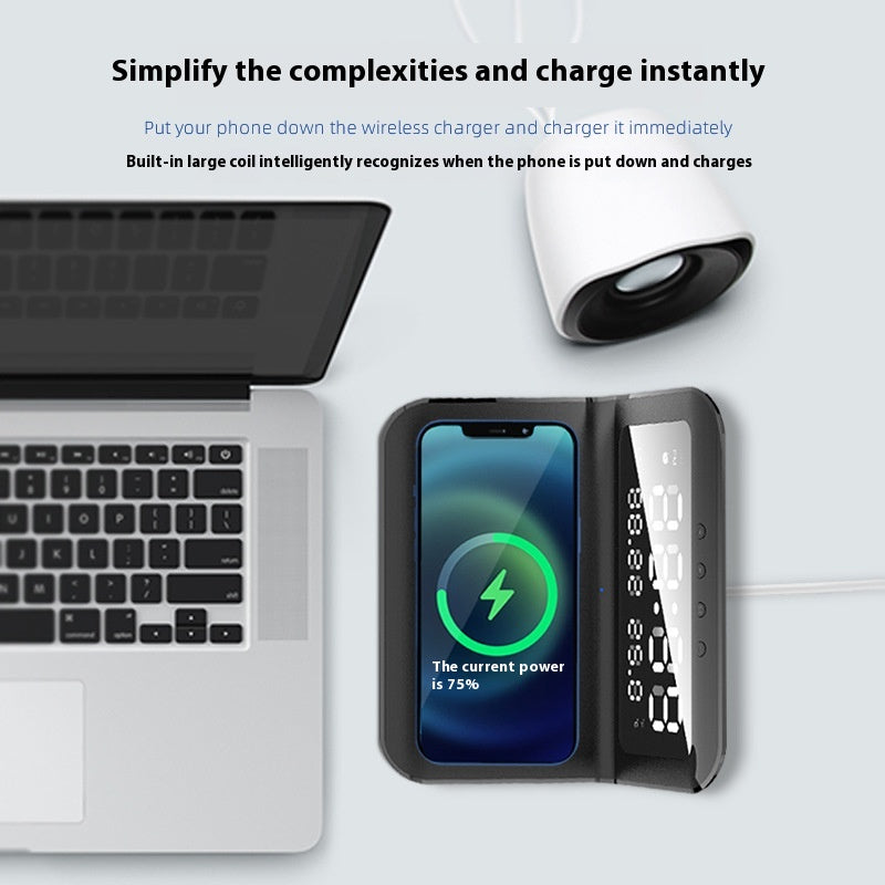 Chargeur sans fil d'horloge amovible portable 15W