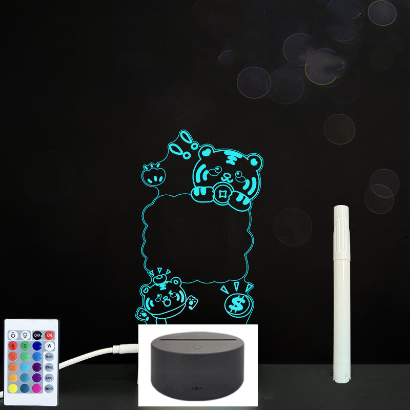 3D Acrylique Conseil d'écriture Message Tableau de lumière LED