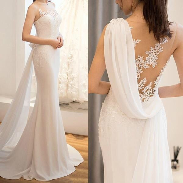 Rêve mi-saison Voir-à travers Super Fée Robe de Mariage Lumière