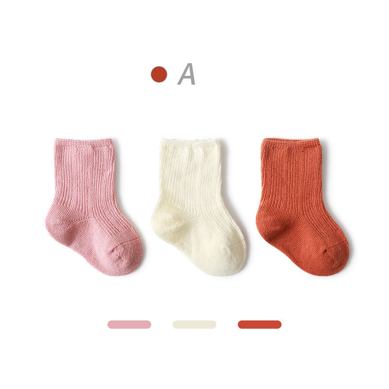 Bébé Style d'automne Chaussettes de jambe non étanches Couleur pure