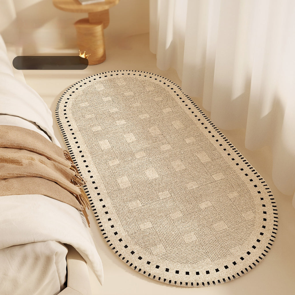 Tapis de chambre à coucher de style crème légère