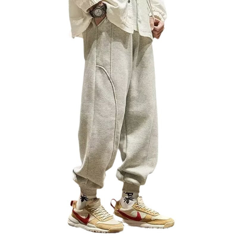 Pantalons de sport de reliure de jambes Solid Color Casual