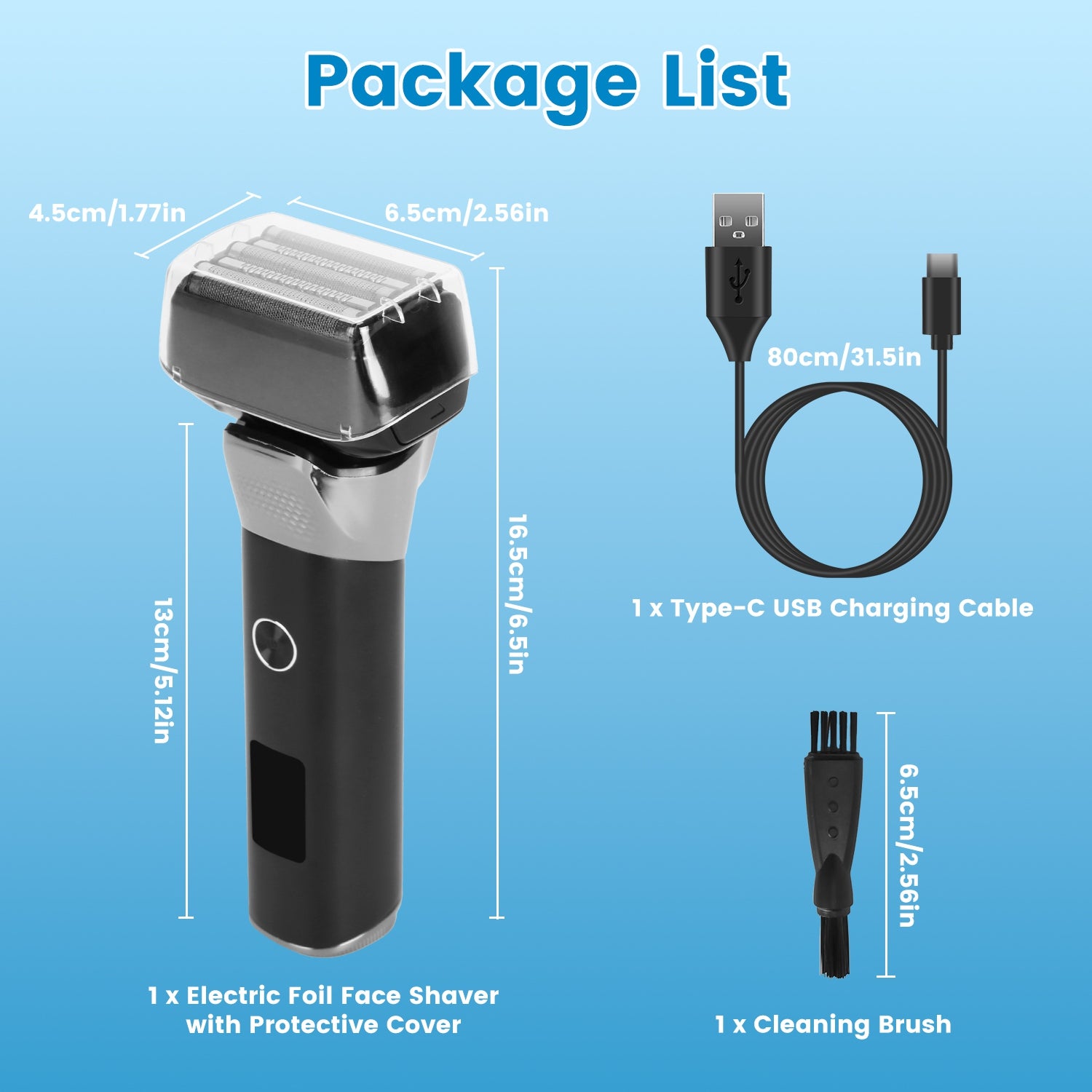 Rasoir électrique 5-Blade pour les hommes Bard à barbe humide et sèche Trimmer P