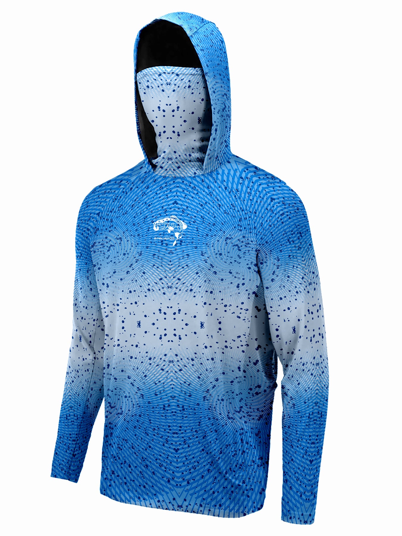 Pêche Hoodie UPF 50 anti UV voile chemise Surf couverture visage cou été hommes manches longues