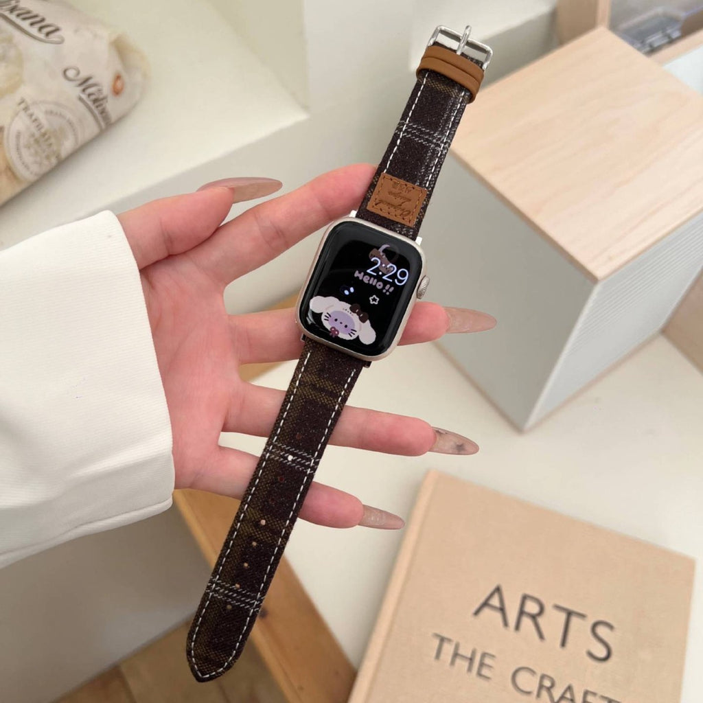 Bracelet créatif automnehiver Woolen Heat-transfer Montres en cuir