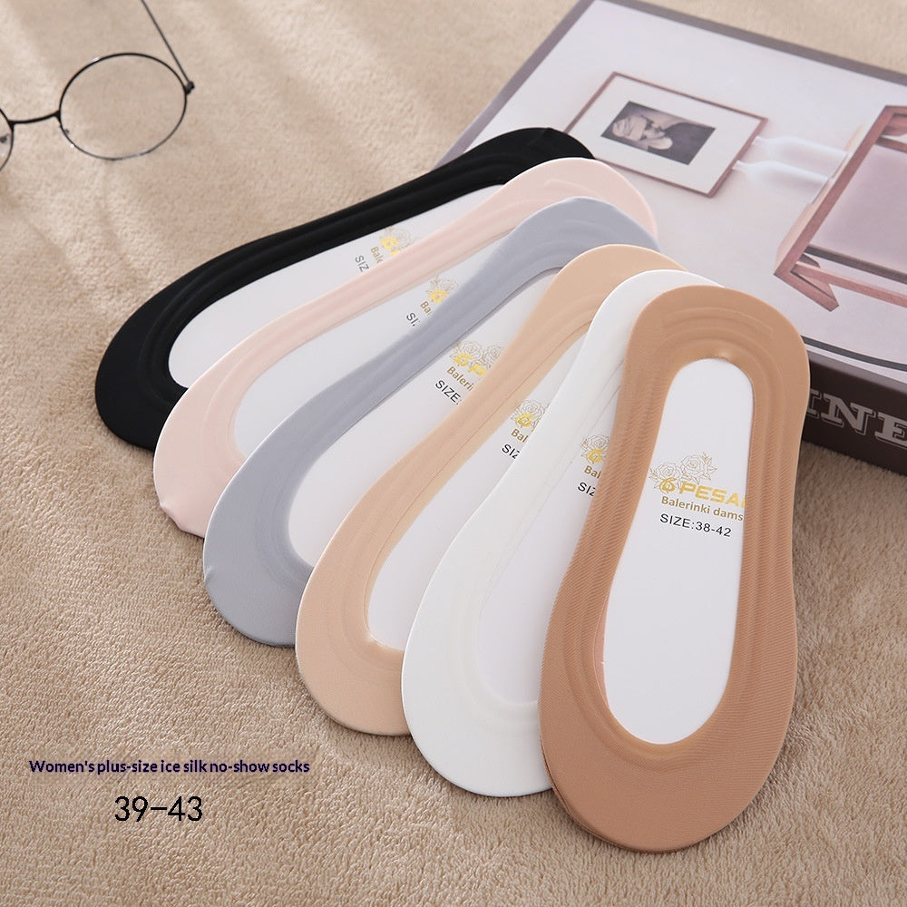 Chaussettes minces antidérapantes en silicone