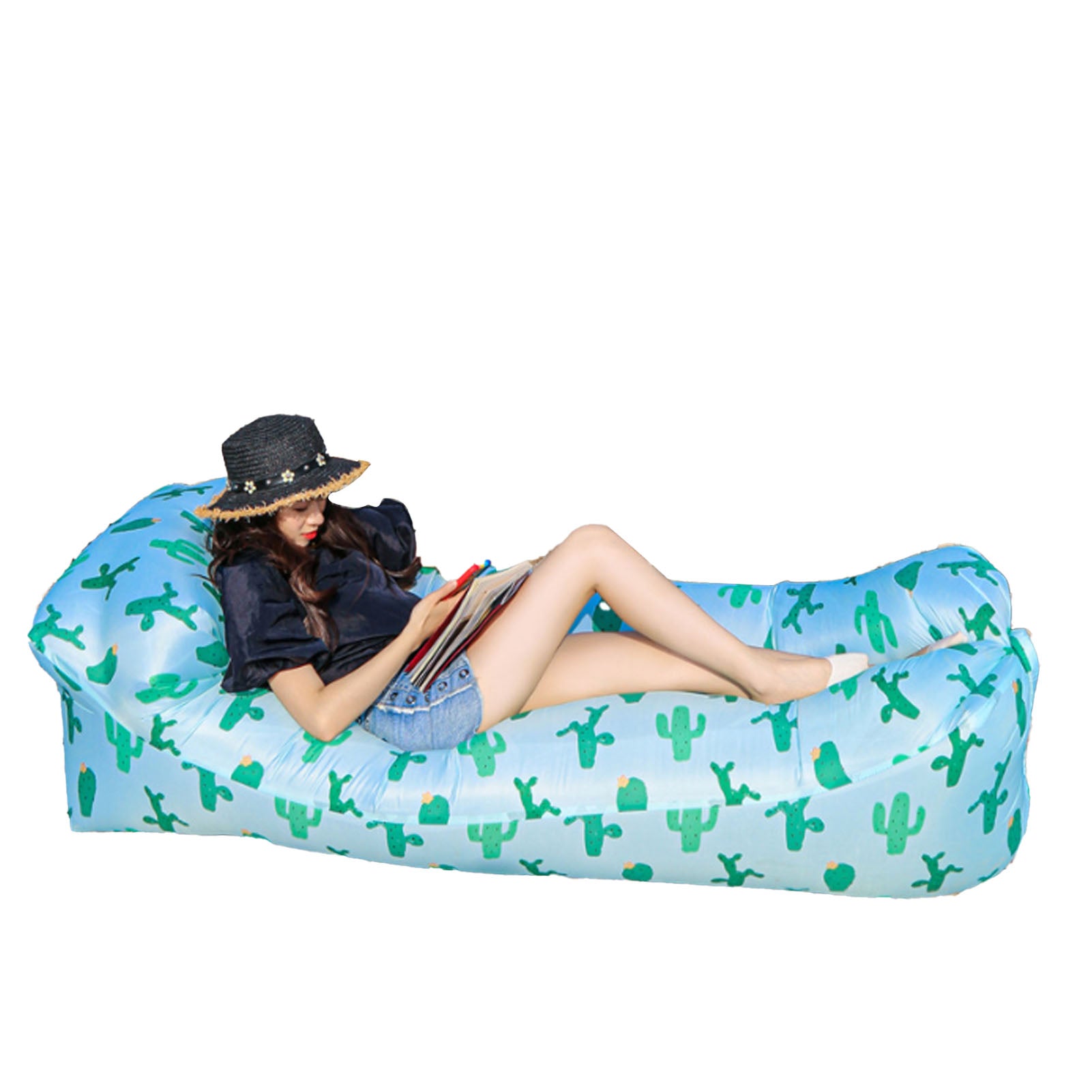 Fauteuil gonflable Portable Fibre de polyester pliable Confortable Bonne capacité de roulement