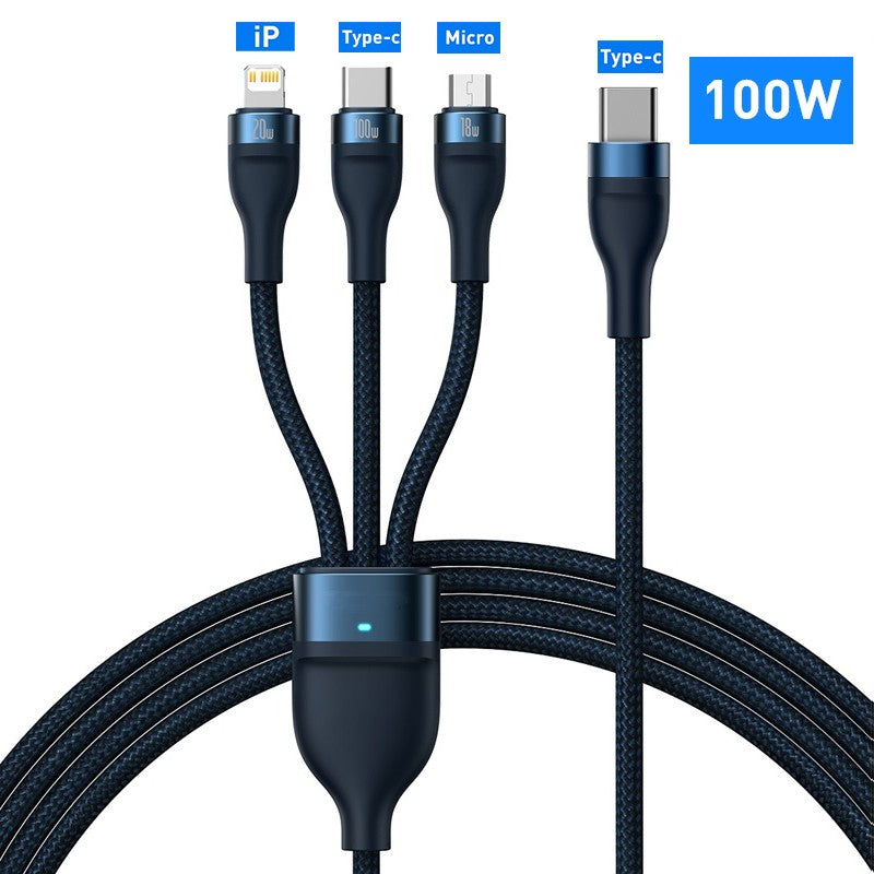 3 en 1 câble USB C pour IPhone 14 Pro 11 câble chargeur 100W
