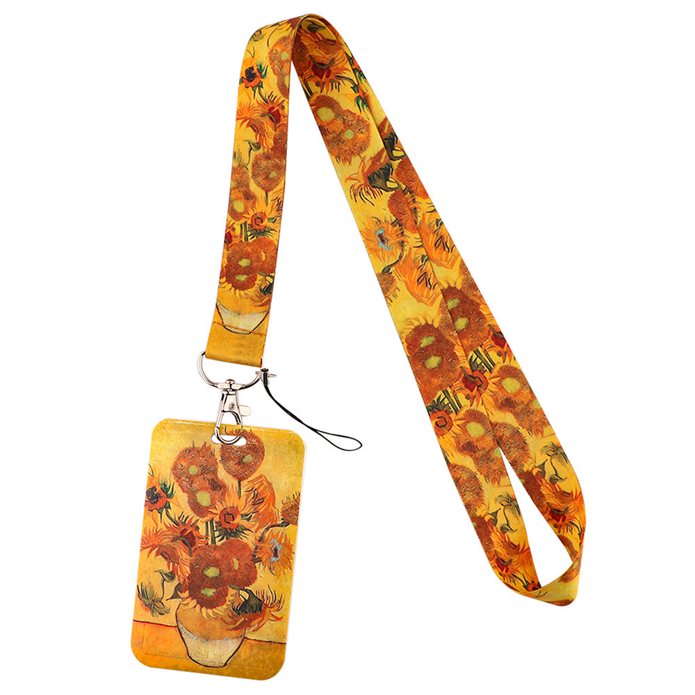 Van Gogh Starry Sunflower Téléphone portable Couverture de carte