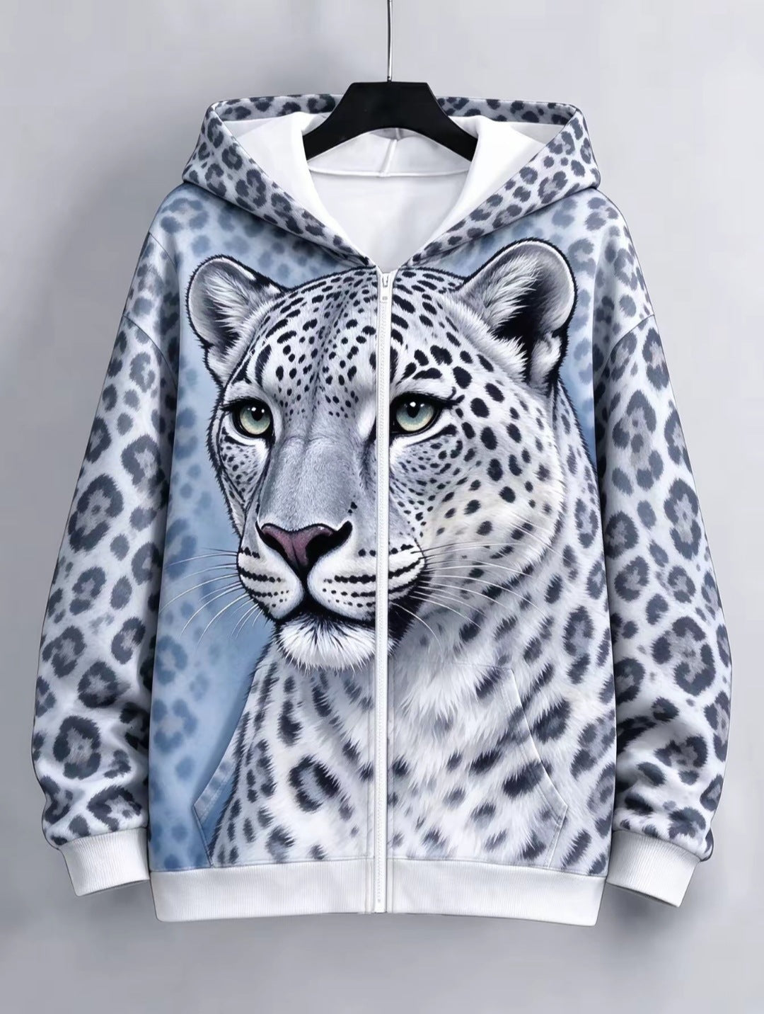 Sweatshirt à capuche Zip Up de style européen américain pour femme