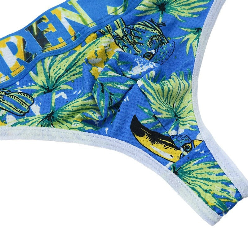 Thong homme T-pants Ice Silk Imprimé respirant
