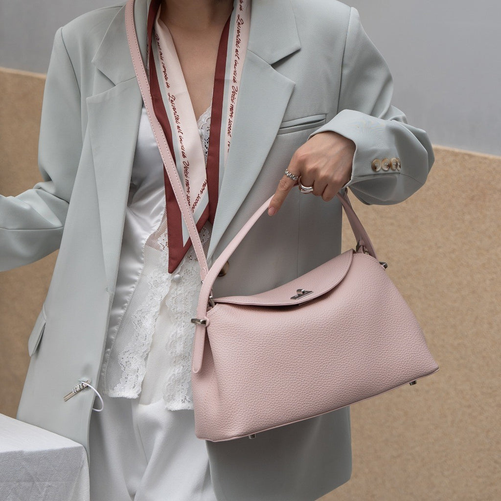 Véritable sac transversal polyvalent en cuir de navette pour femmes