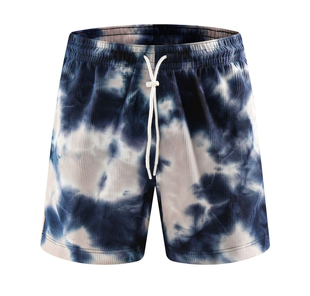 Tie-dye Waffle-Weave American-Style Hommes Short de course