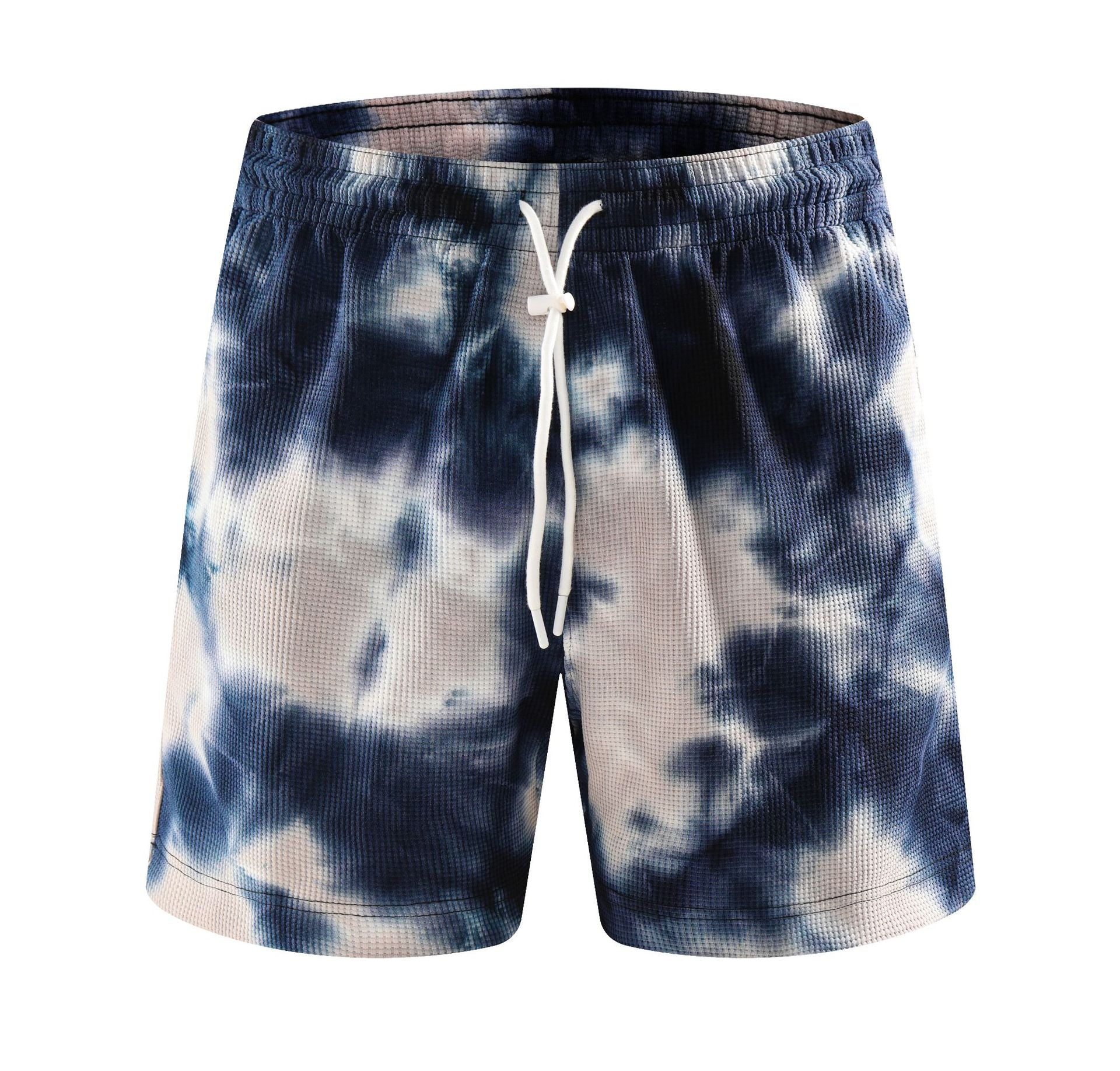 Tie-dye Waffle-Weave American-Style Hommes Short de course