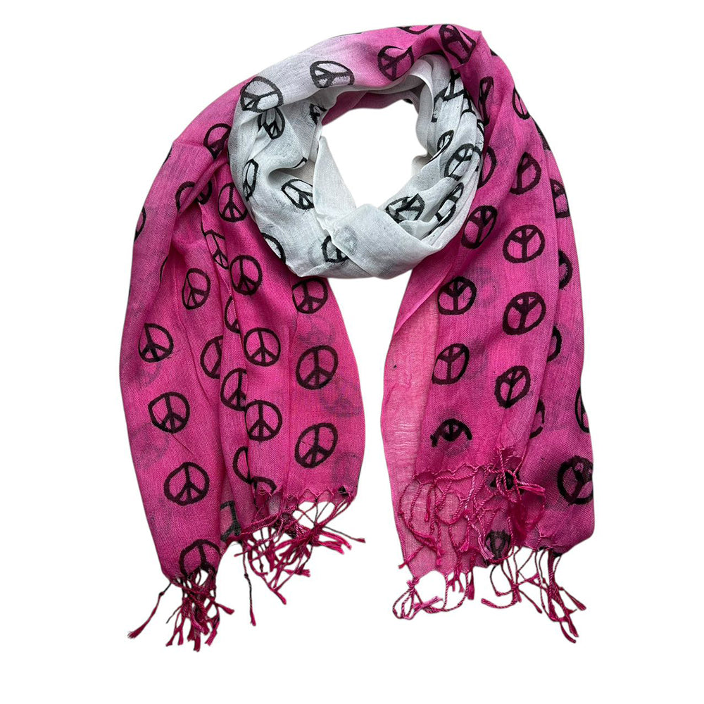 Semi-sheer pink scarf 2pcs