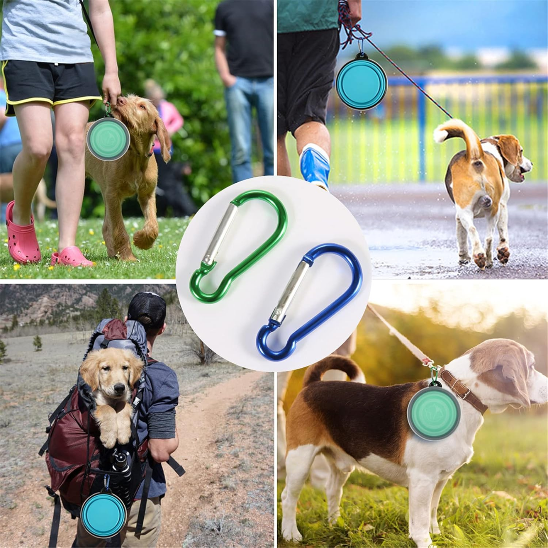Bol collapsible avec couvercles
