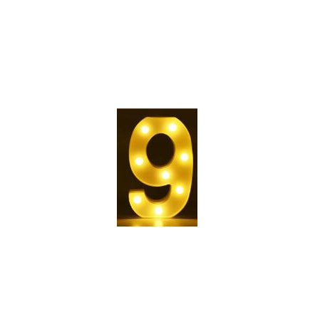Lumineux LED Letter Number Night Light Anglais Alphabet Number Batterie Lampe Romantique Weddi