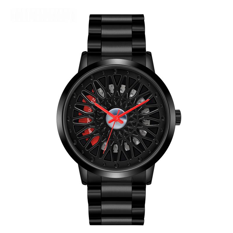 Montres de roue à vide étanches en acier Style d'entreprise pour adolescents