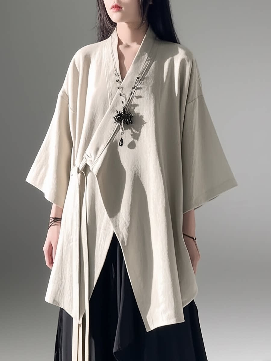 Manteau à ceinture de style neutre