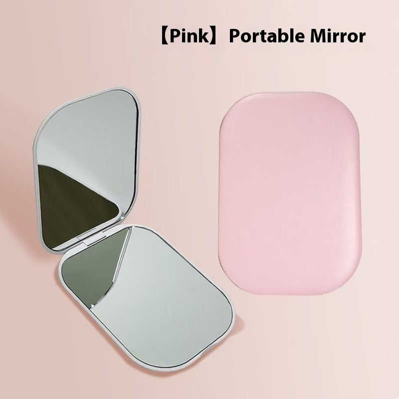 Miroir cosmétique pliable ultra-mince avec lumière tricolore légère