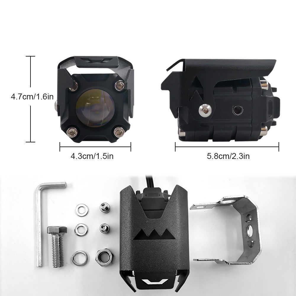 LED Bi-color jaune et blanc lumière de travail externe lumière de moto
