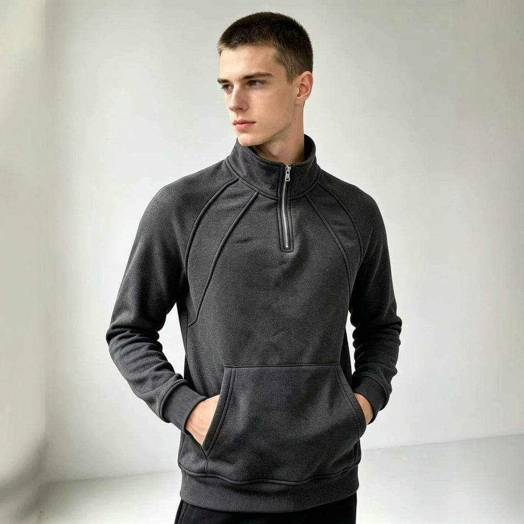 Sweat-shirt de pull à fermeture éclair pour hommes