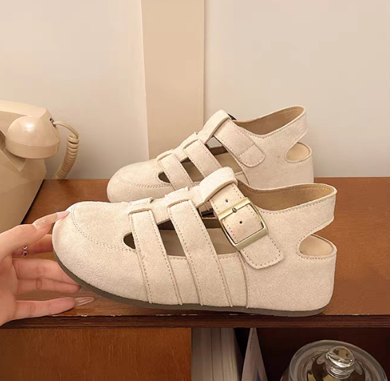 Sandales d'orteil fermé style forêt vintage pour les femmes