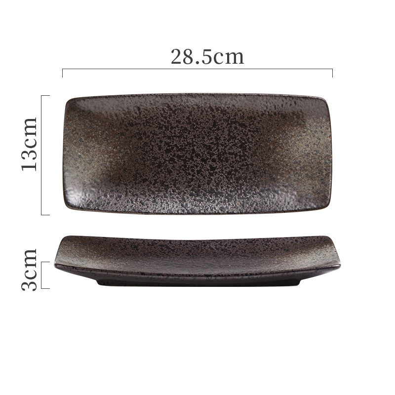 Plaques céramiques japonaises Sushi Dish Tableware Plateau Couverts