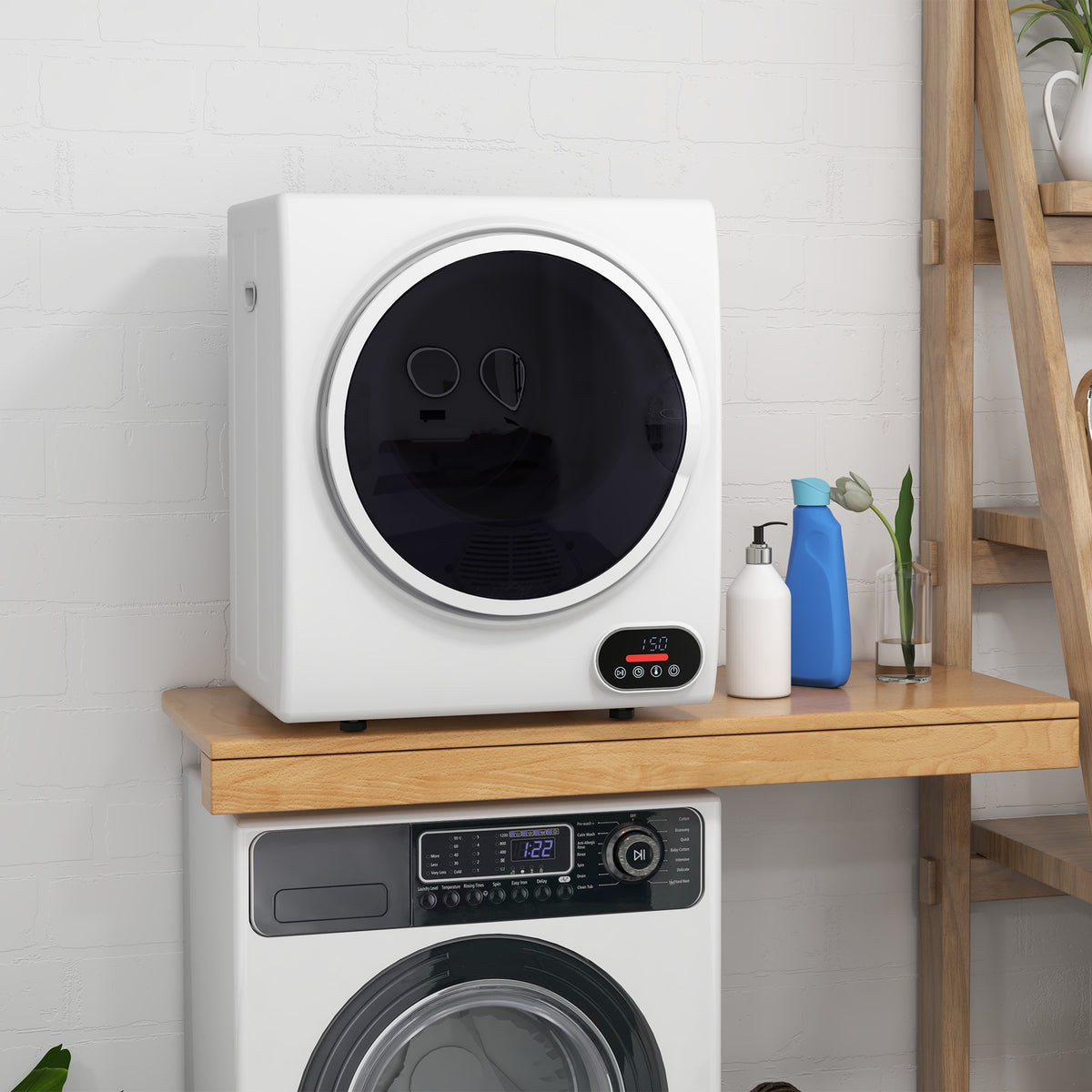 1,5 cu.ft Séchoir à linge portable compact avec séchage intelligent pour appartements Do