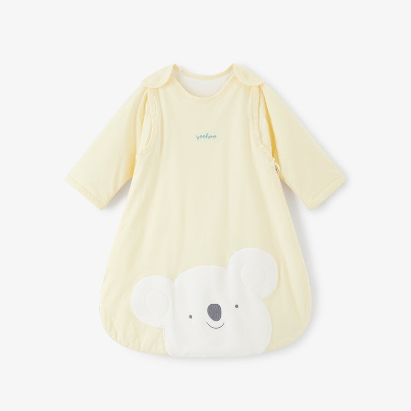 Sac de couchage en coton bébé avec manches amovibles pour les garçons et les filles