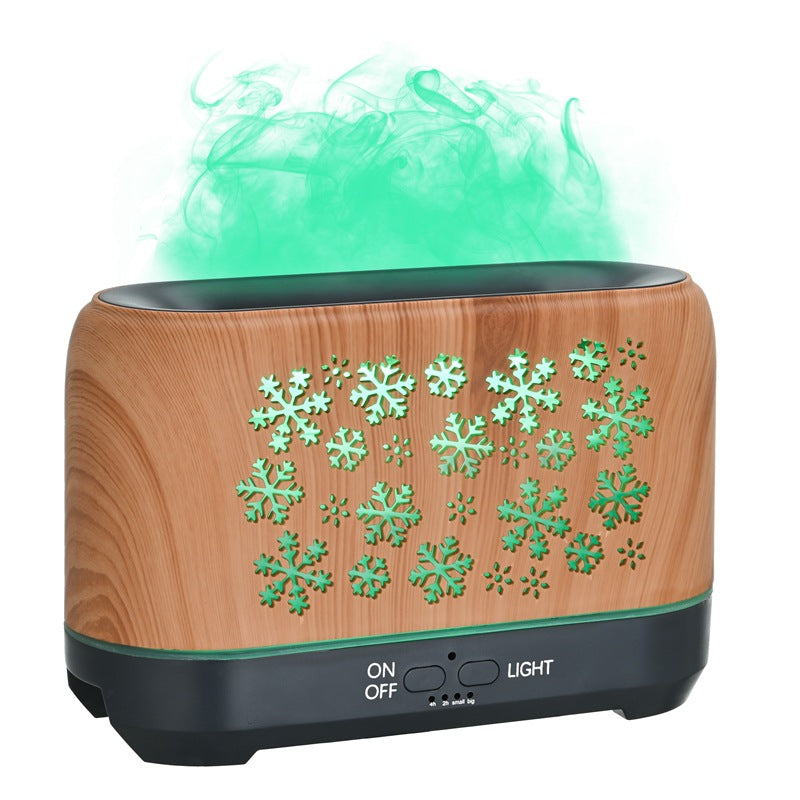 Motif de Noël flocons de neige Humidificateur ménage Aromathérapie coloré Humidificateur Atmosphe