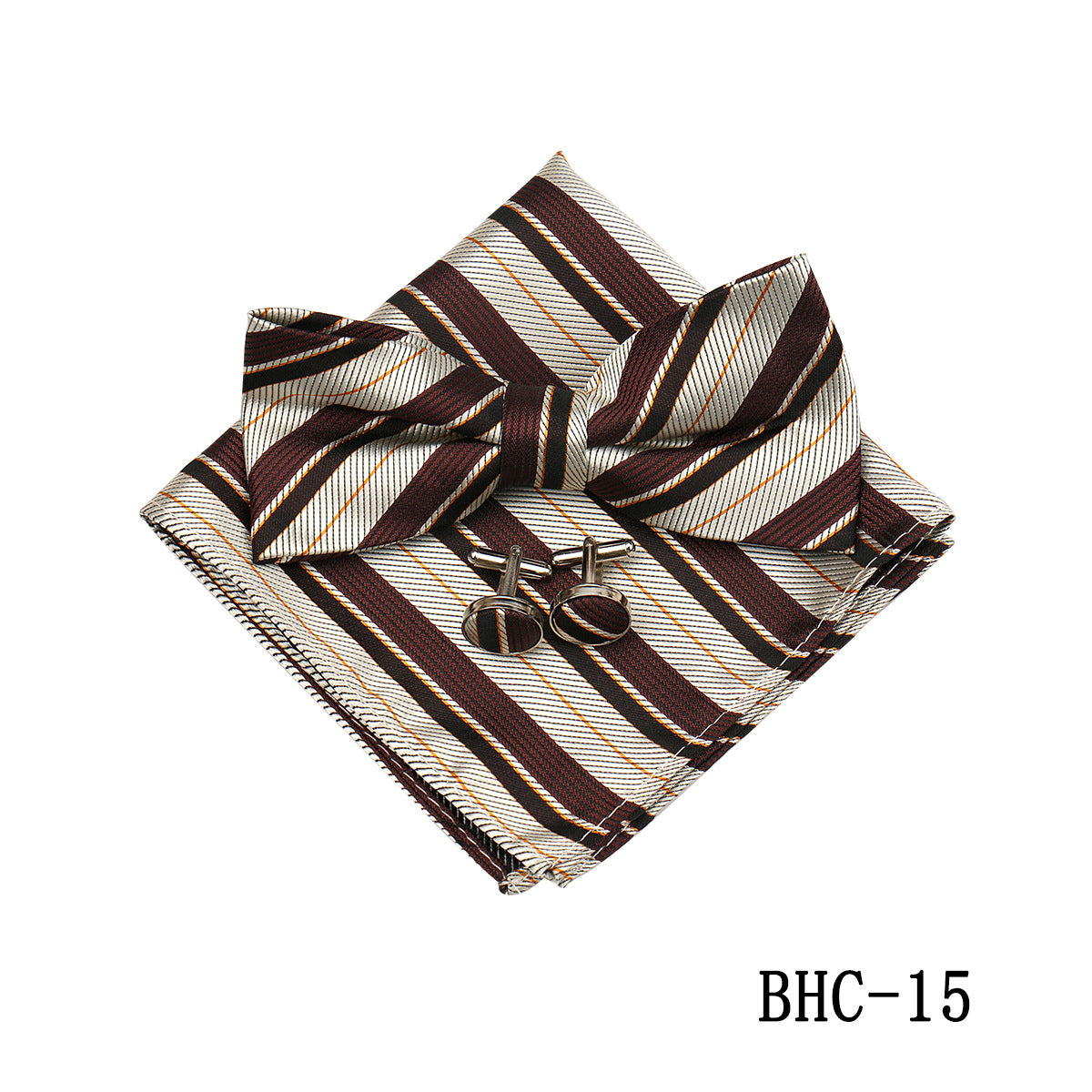 Mens Paisley Bow Tie Pocket Square et Cufflinks
