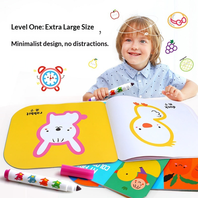 Livre de Coloration Cognitive Doodle pour Enfants