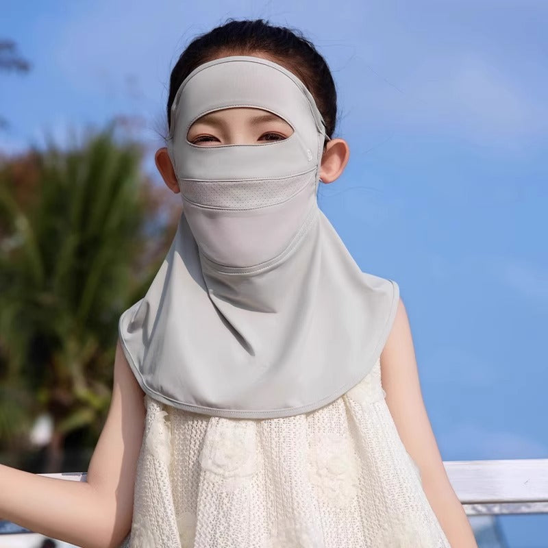 Ice Silk Full Face Masque de couverture de cou d'une pièce