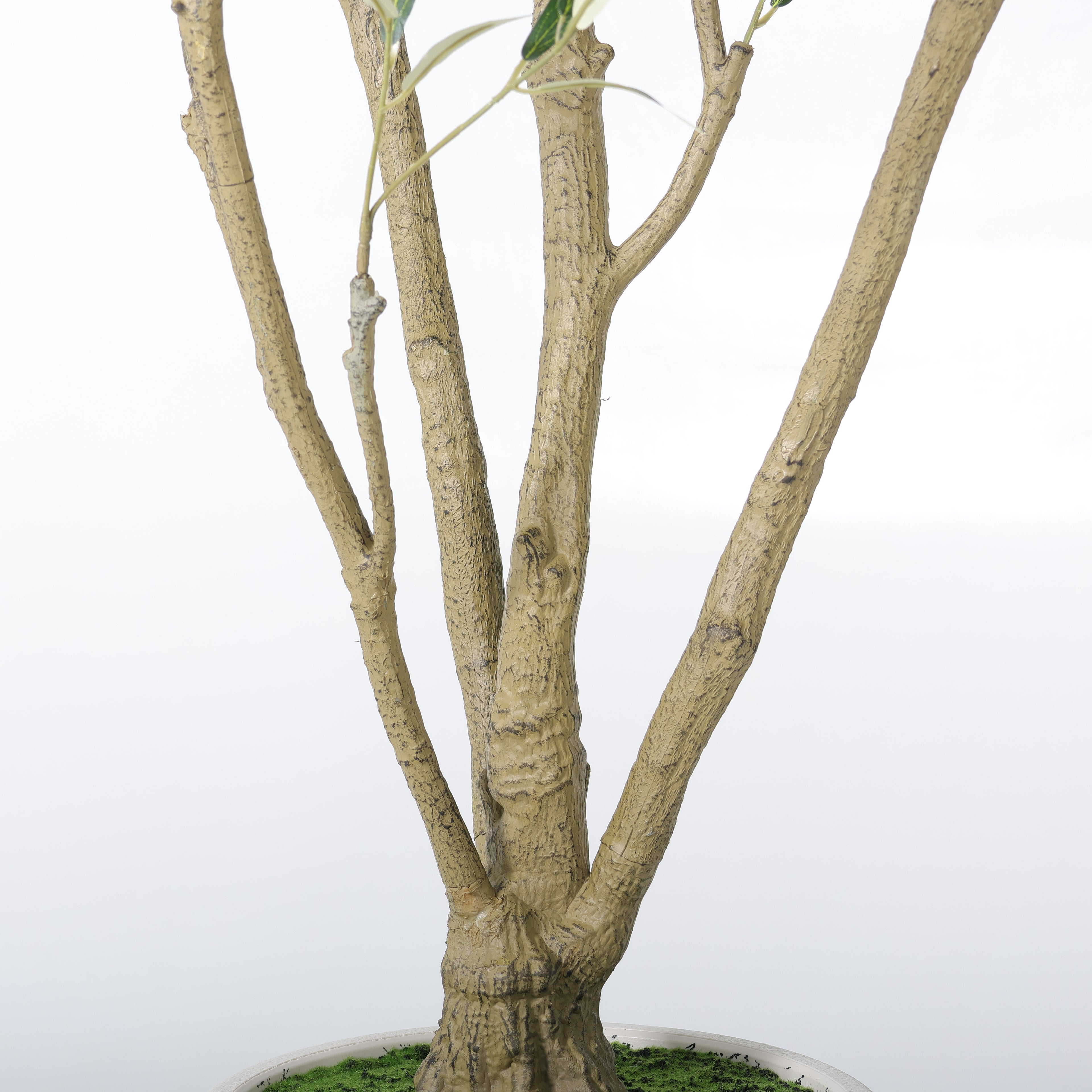 8FT Arbre d'olivier artificiel avec grand planteur blanc décoratif