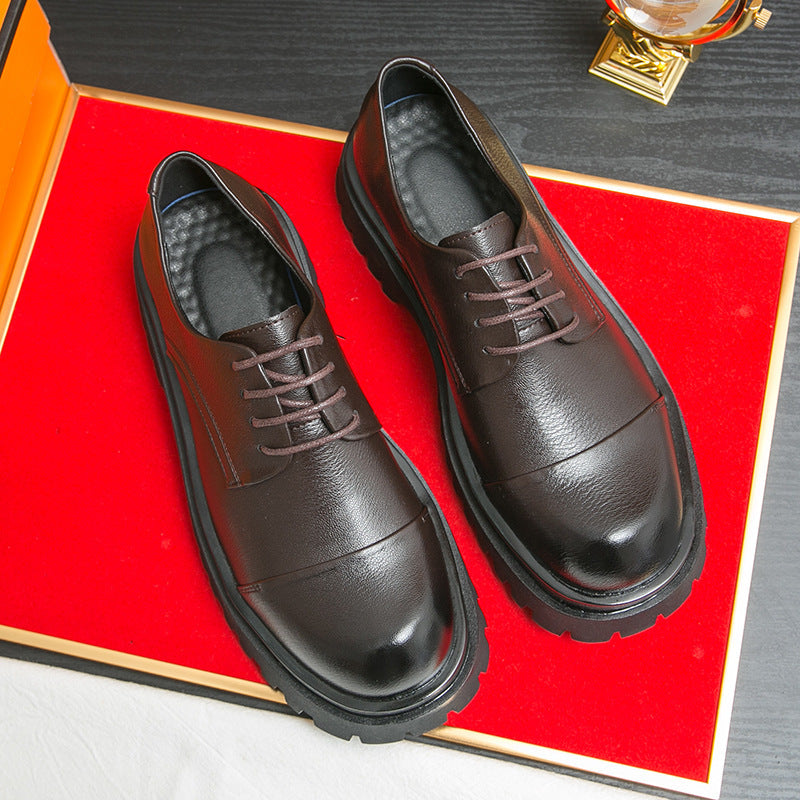 Business Formel Britishstyle Glossy Height augmentation chaussures en cuir