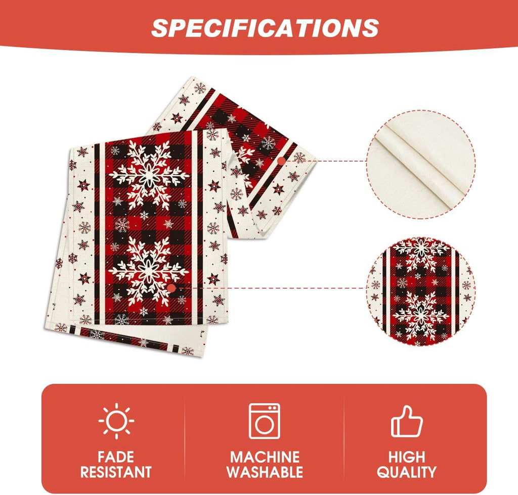 Flocons de neige Runner de table de Noël 13x72 pouce